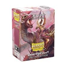 Dragon Shield Sleeves - Dual Matte - Red Gold(Anniversary Special Edition)